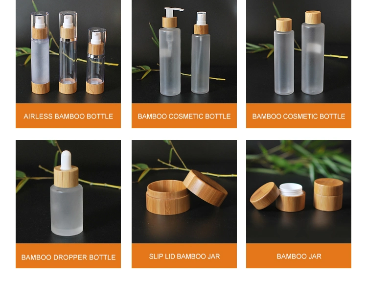 Bamboo Cosmetic Packaging Bamboo Series Cosmetic Packaging with Bamboo Tube and Engraving