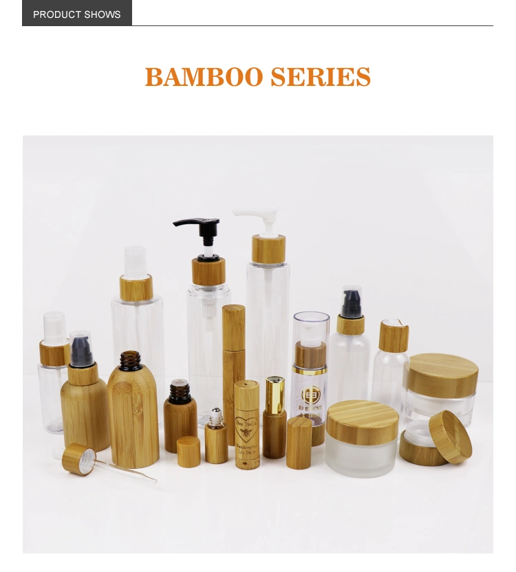 Bamboo Cosmetic Packaging Bamboo Series Cosmetic Packaging with Bamboo Tube and Engraving