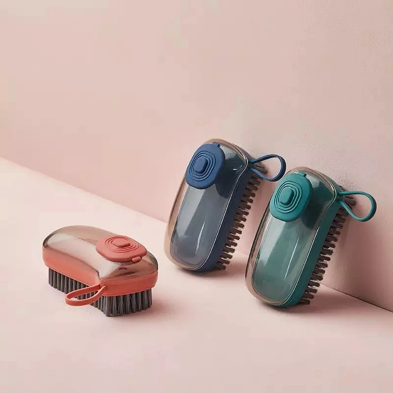 Multifunctional Household Soft Cleaning Brushes Automatic Liquid Adding Laundry Brush Wool Shoe Washing Clothes Cleansin