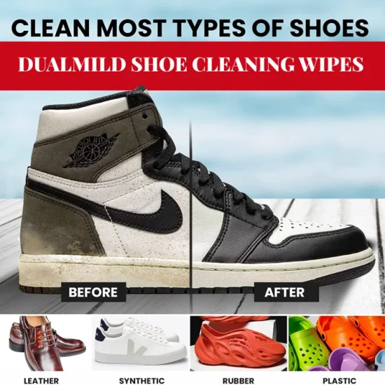 Bereiten Sie sich auf die Reinigung von Leder- und Sneaker-Schuhen vor, Feuchttücher, 12 Stück